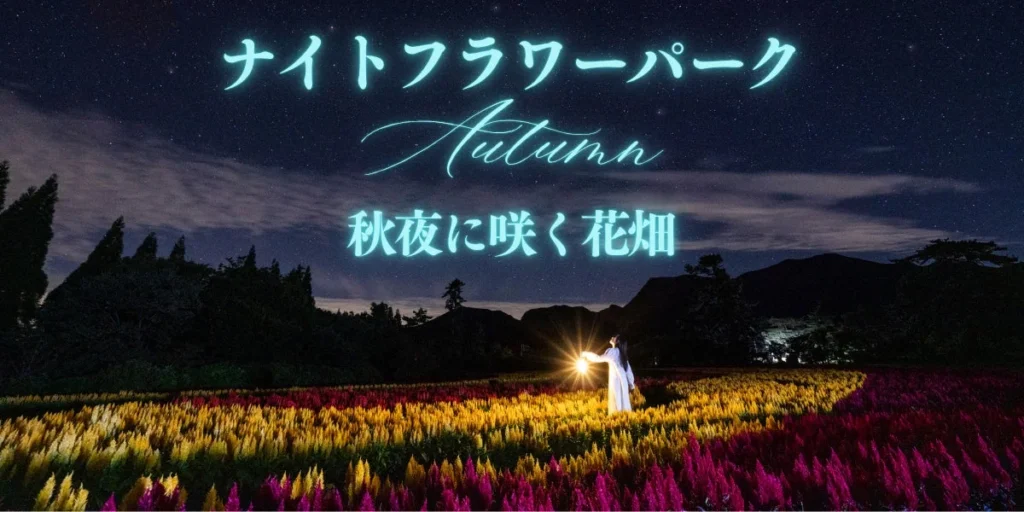 【大分・久住高原】秋の夜空と満天の星が彩る「ナイトフラワーパークAutumn ～秋夜に咲く花畑～」10月限定5日間開催！