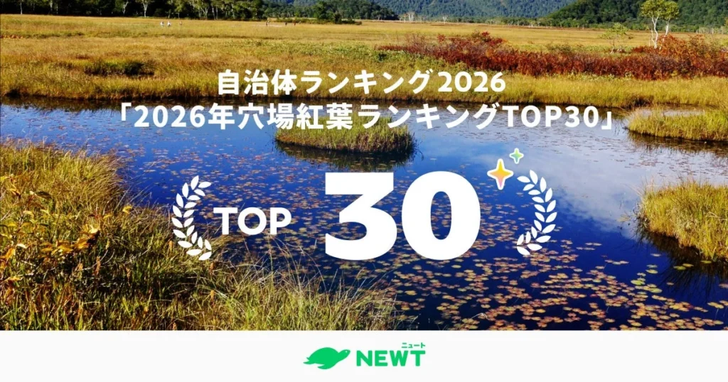 2026年シルバーウィークは穴場紅葉スポットへ！旅行アプリ『NEWT』が全国1,741自治体から厳選したランキングTOP30を発表