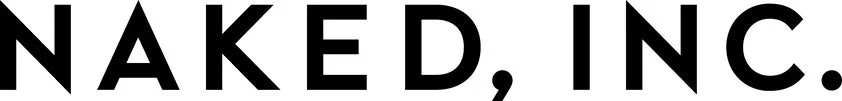 「NAKED, INC.」というテキストが黒い太字のサンセリフ体で書かれたロゴ画像です。
