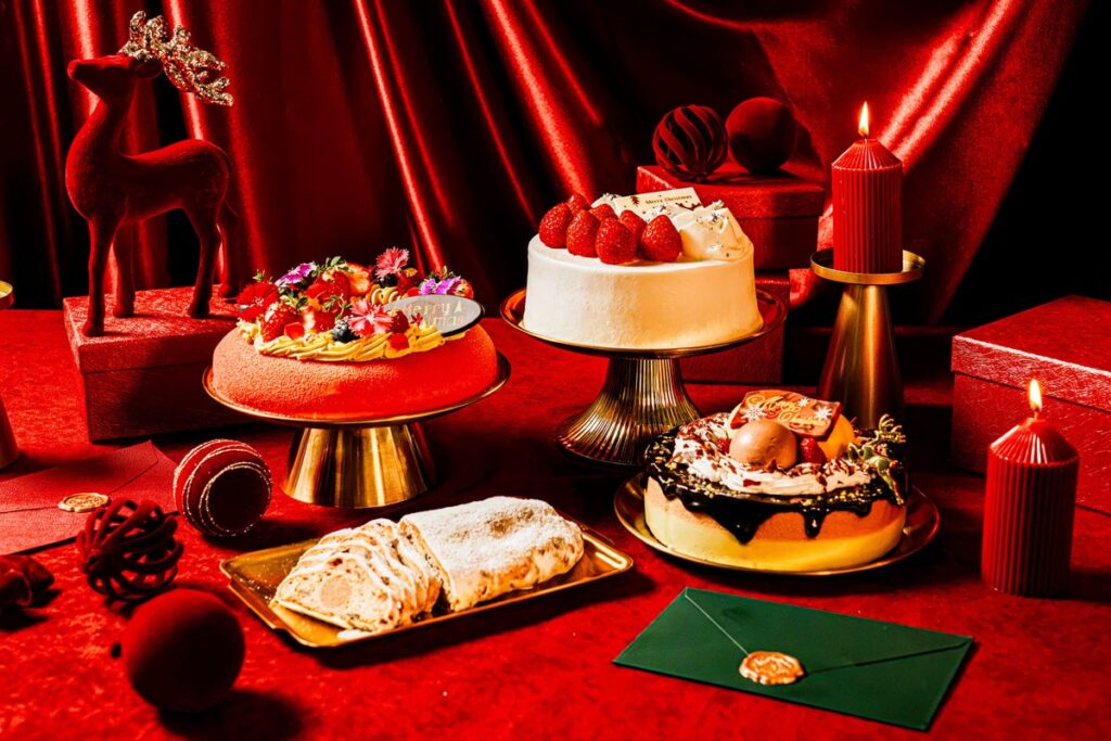 新作は5つのフレーバーの「アイスクリームケーキ」と大人でリッチな味わいの「真っ赤なリースのケーキ」クリスマスケーキコレクション2026｜沖縄・ラグナガーデンホテル