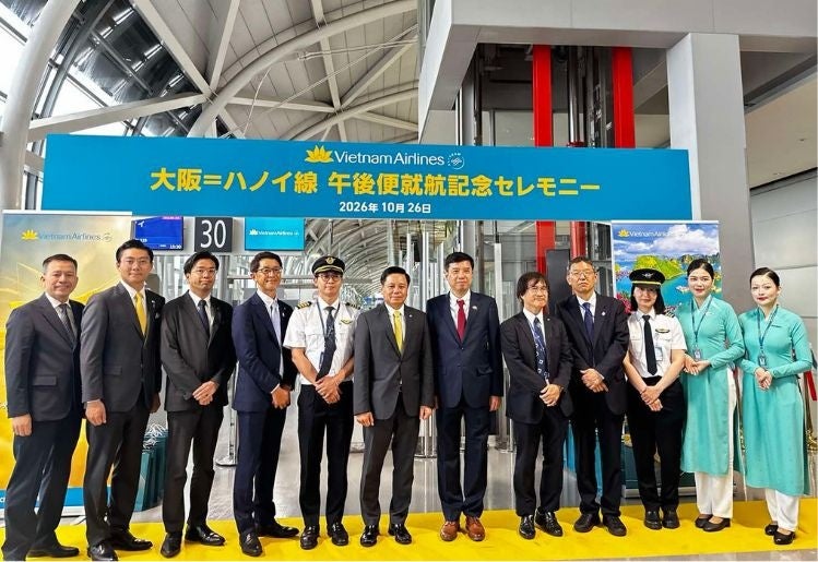 ベトナム航空、大阪－ハノイ線に午後便を新設10月26日、関西国際空港で記念セレモニーを実施