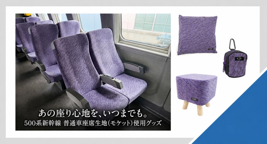 「500系新幹線」の座席生地を使用したグッズ 全10アイテムを2026年10月14日(水)に新発売